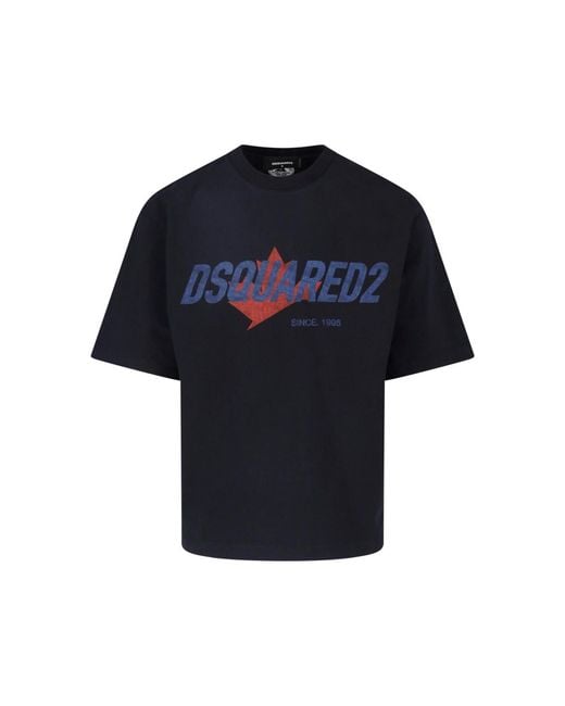 DSquared² Blue 100% Cotton T-Shirt for men