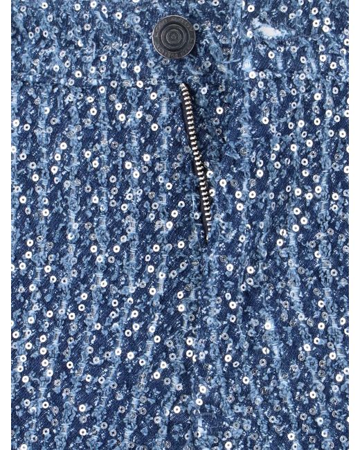 Charles Jeffrey Blue Sequin Jeans for men