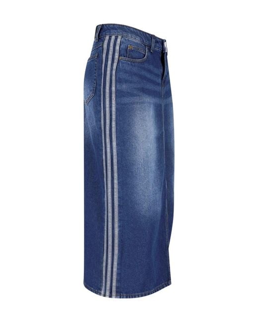 Adidas Blue Denim Midi Skirt
