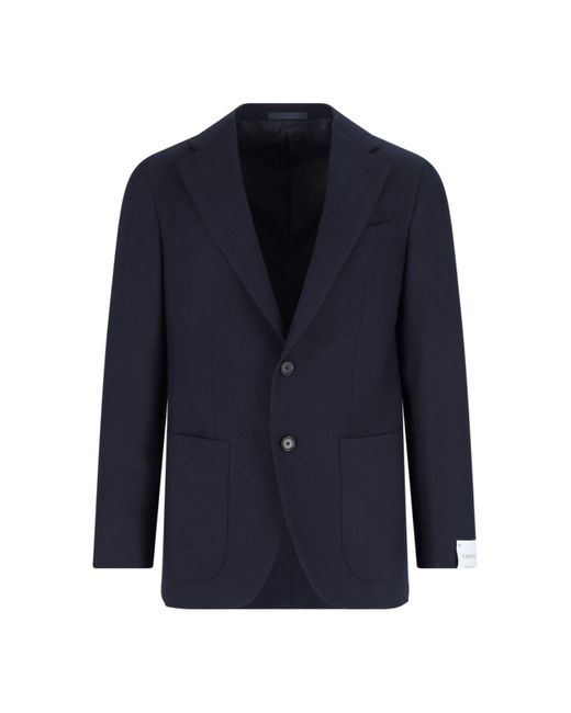Caruso Blue Single-Breasted "Aida" Blazer for men