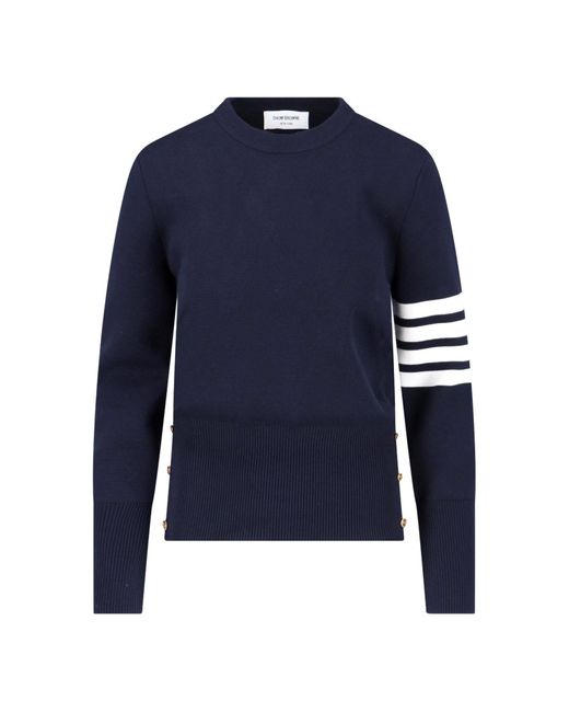 Thom Browne Blue 4-Bar Sweater