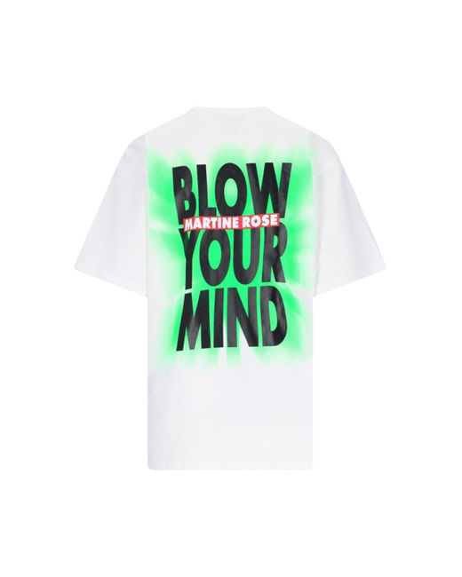 T-Shirt "Blow Your Mind" di Martine Rose in Green