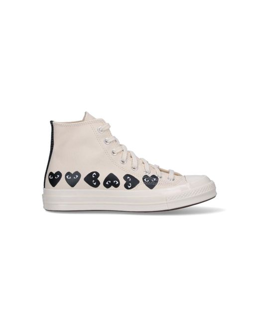 COMME DES GARÇONS PLAY White "converse Multi Heart Chuck 70" Sneakers