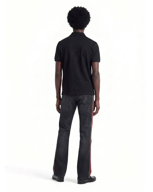 Gucci Blue Flared Jeans "Web" for men