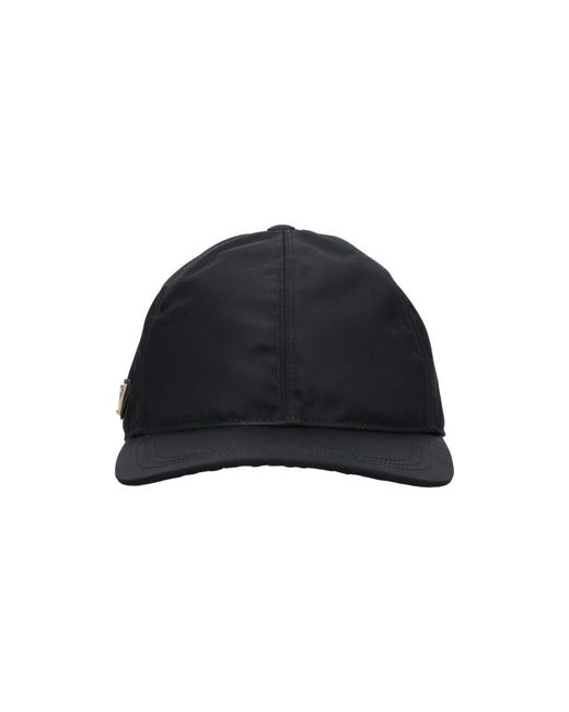 Cappello Baseball Logo di Prada in Black