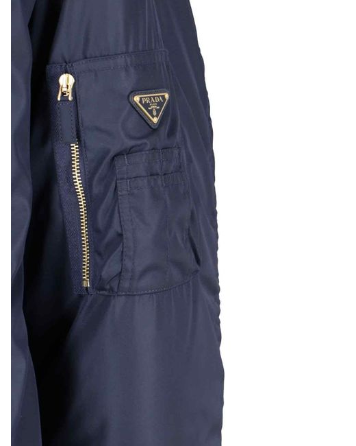 Prada Blue Logo Tech Jacket for men