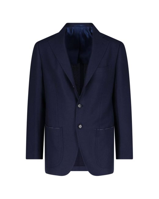 Cesare Attolini Blue Two-Button Blazer for men