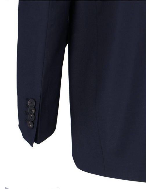 Tagliatore Blue Single-Breasted Blazer
