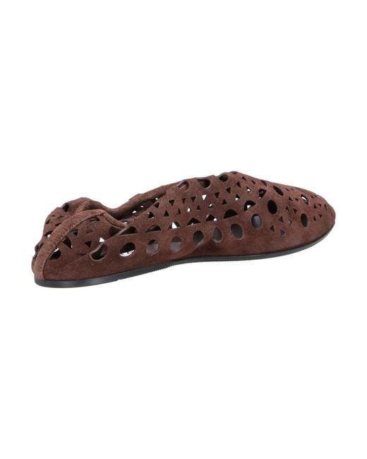 Alaïa Brown Flat Shoes "Vienne"