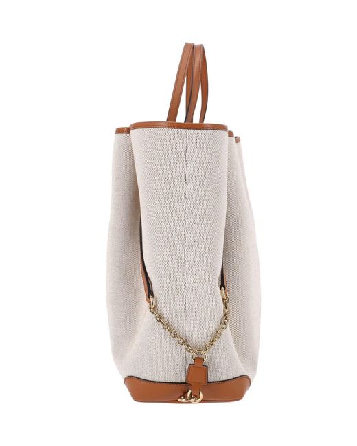 Chloé White Large Tote Bag "Clover"