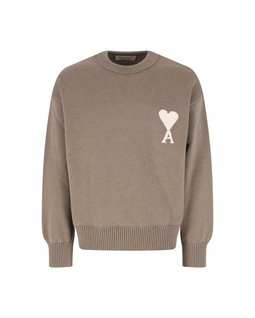 AMI Natural Cotton Sweater Ami De C Ur for men