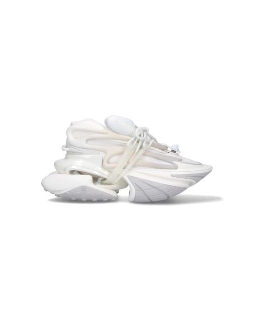 Balmain White Unicorn Sneakers