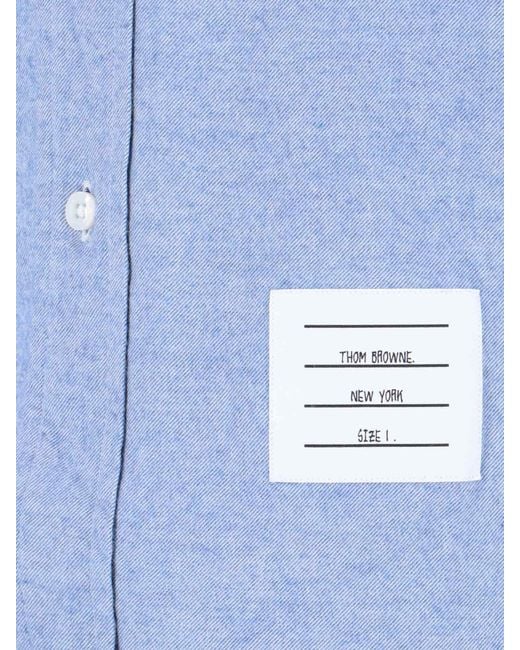 Thom Browne Blue 4-Bar" Shirt for men