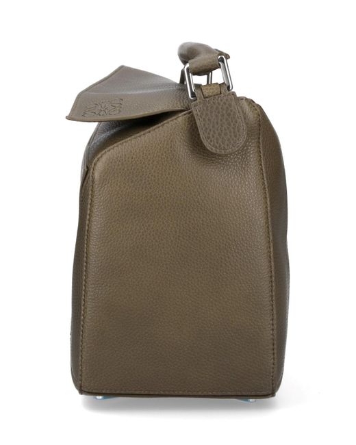Borsa Grande "Puzzle Edge" di Loewe in Green da Uomo