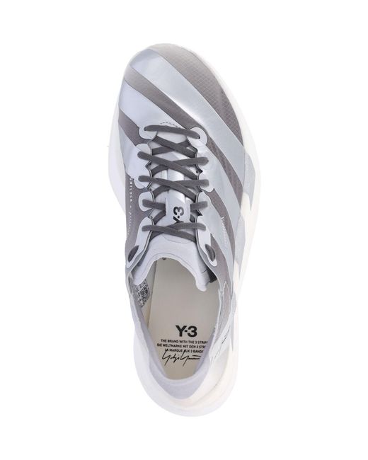 Y-3 White Low-Top Lace-Up Sneakers