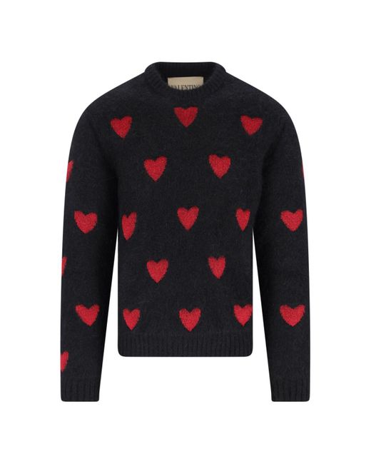 Valentino Blue Wool And Mohair Blend Sweater for men