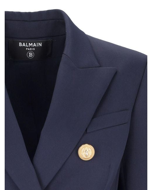 Balmain Blue Wool Jacket