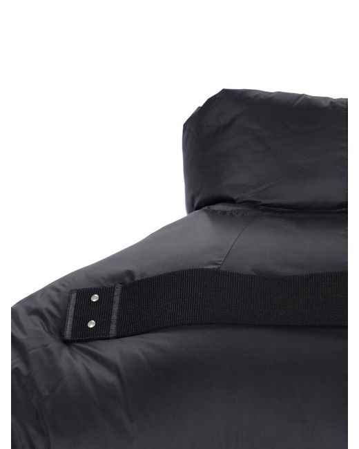 Rick Owens Gray Turtle Long Puffer Jacket for men