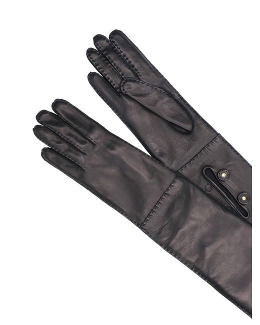 Prada Black Lambskin Gloves