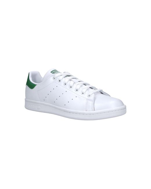 Adidas White Low-Top Leather Sneaker for men