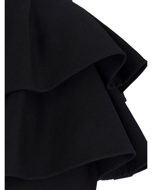 Gonna Midi In Lana Vergine E Seta di Valentino in Black