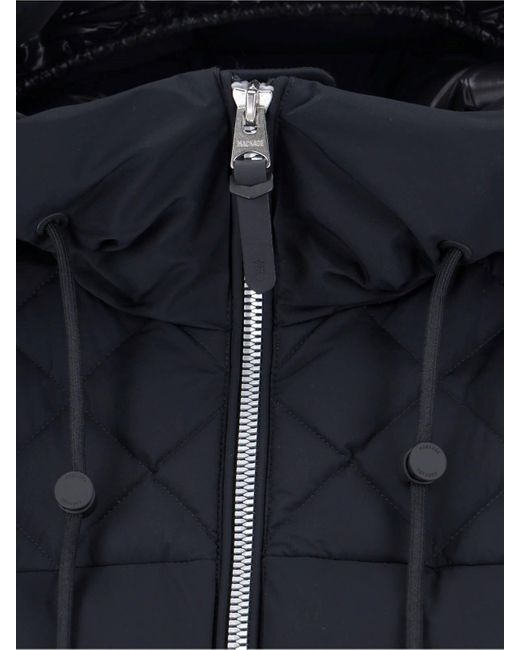Mackage Blue Adjustable Hood Quilted Down Jacket for men