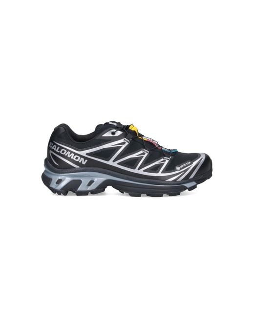 Salomon Black Trail-Inspired Sneakers With Textile Lining And Rubber Outsole
