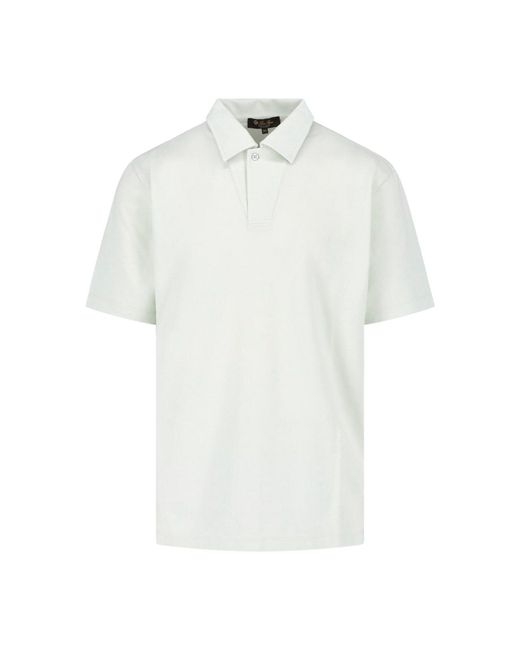 Loro Piana White Polo "Brenna" for men