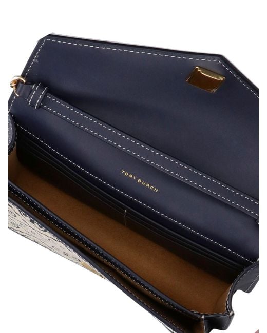 Tory Burch Blue Wallets Cotton