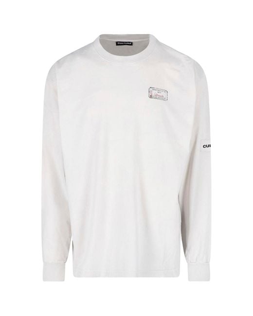 Cultura White T-Shirt Logo for men