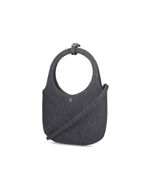 Borsa A Mano In Denim "Holy" di Courreges in Blue