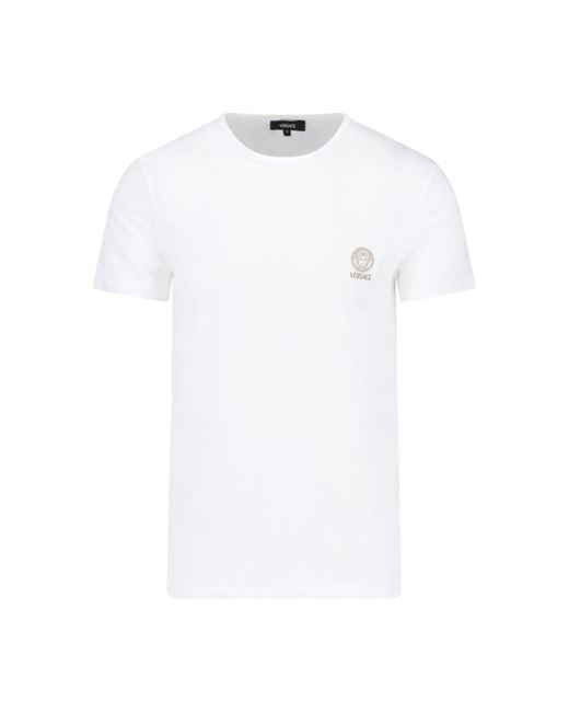 T-Shirt Intima "Medusa" di Versace in White da Uomo