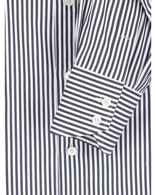 Tom Ford Blue Lightweight Cotton-Silk Button-Up Shirt With Mother-Of-Pearl Buttons for men
