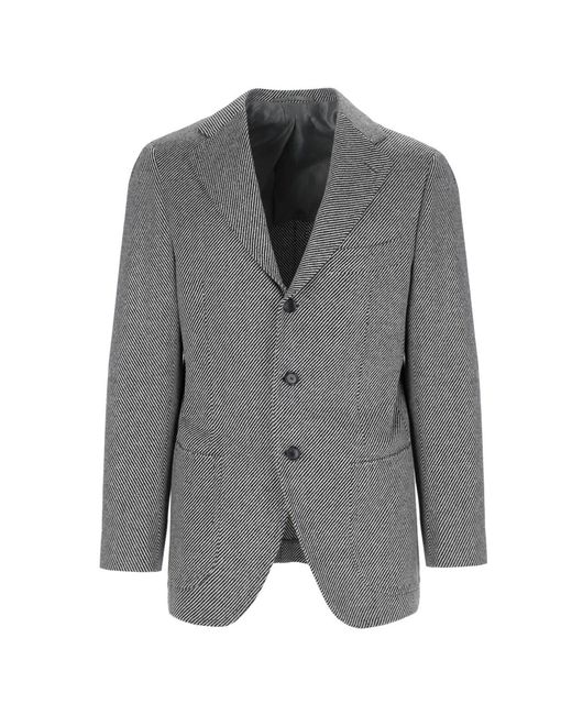 Cesare Attolini Gray Single-Breasted Blazer for men