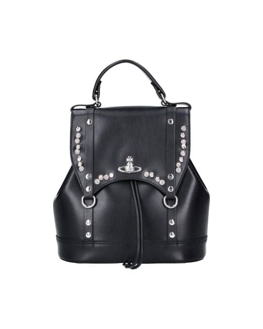 Vivienne Westwood Black Small Backpack "Max"