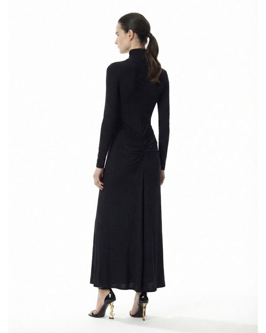 Alaïa Blue Draped Maxi Dress