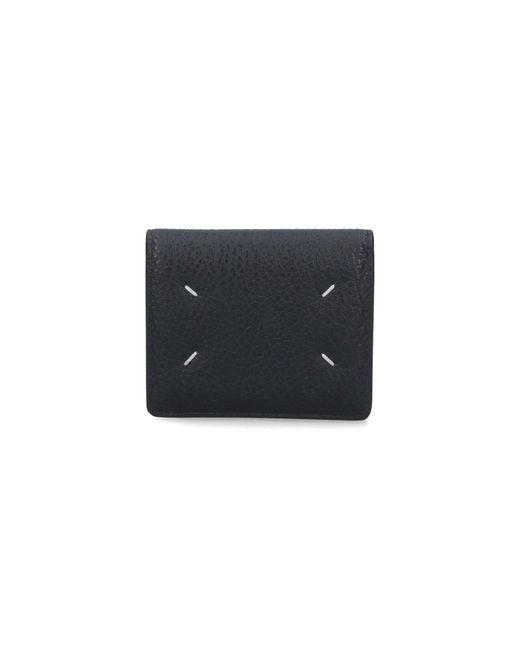 Maison Margiela Black Four Stitches Compact Card Holder