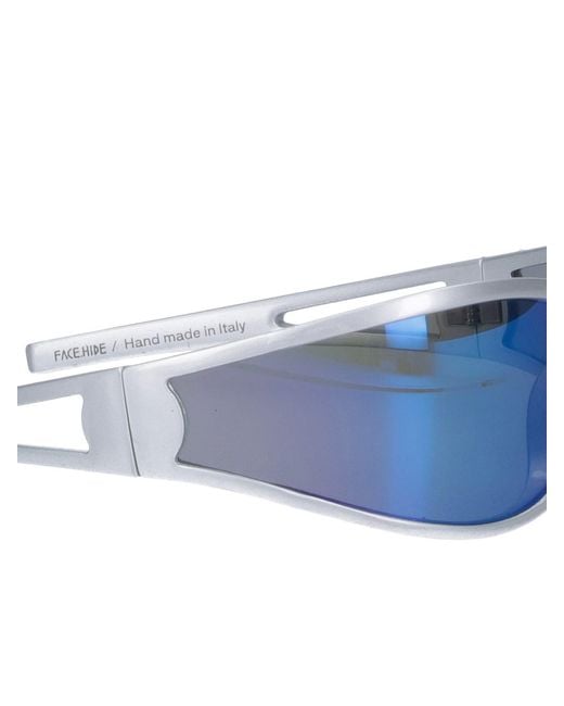 Occhiali Da Sole "Bullet" di Facehide in Blue da Uomo
