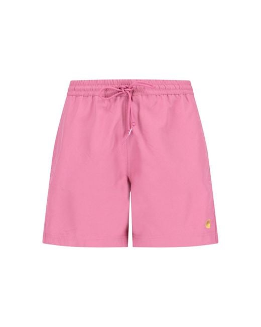 Pantaloncini Costume "Chase Swim Trunk" di Carhartt in Pink