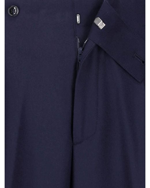 Giorgio Armani Blue Virgin Wool Trousers for men