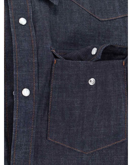 A.P.C. Blue Denim Shirt for men