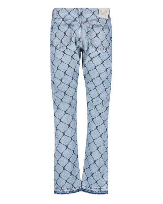 GALLERY DEPT. Blue 'cage' Mesh Print Pants for men