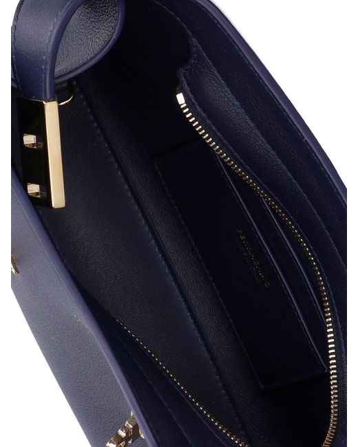 Borsa Mini Tracolla "Hug" di Ferragamo in Blue