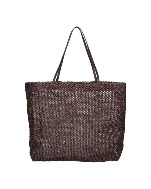 The Row Brown Tote Bag "Barn Raffia"