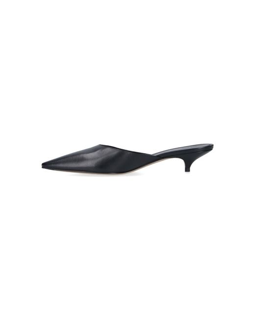 The Row Black Mules "Liisa Kitten"
