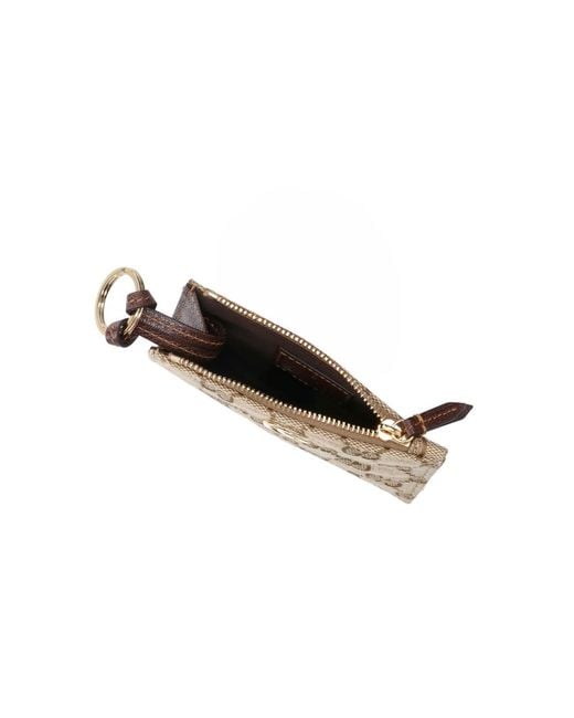 Gucci Natural Zip Keychain "Gg Marmont"