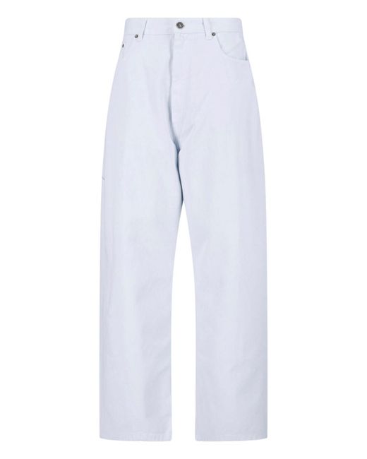 Phoebe Philo Blue Wide Zip Jeans