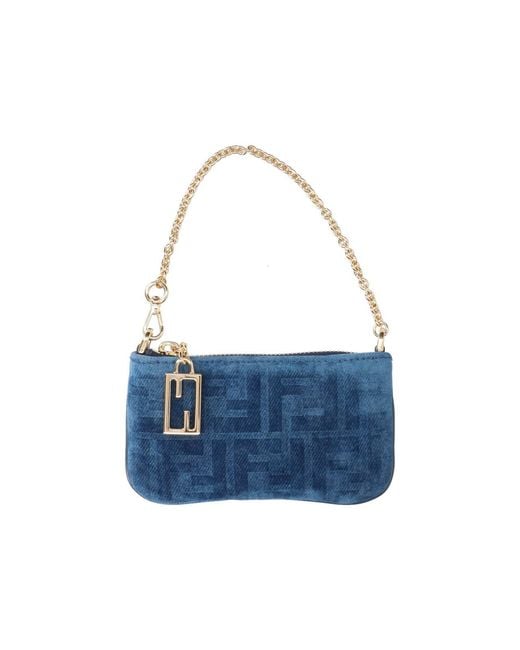 Fendi Blue Micro "Ff" Pouch