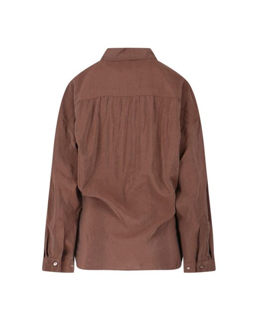 Camicia Drappeggiata di Lemaire in Brown