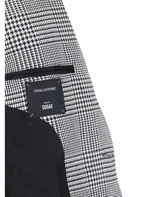 Blazer Monopetto Pied De Poule di Tagliatore in Gray da Uomo